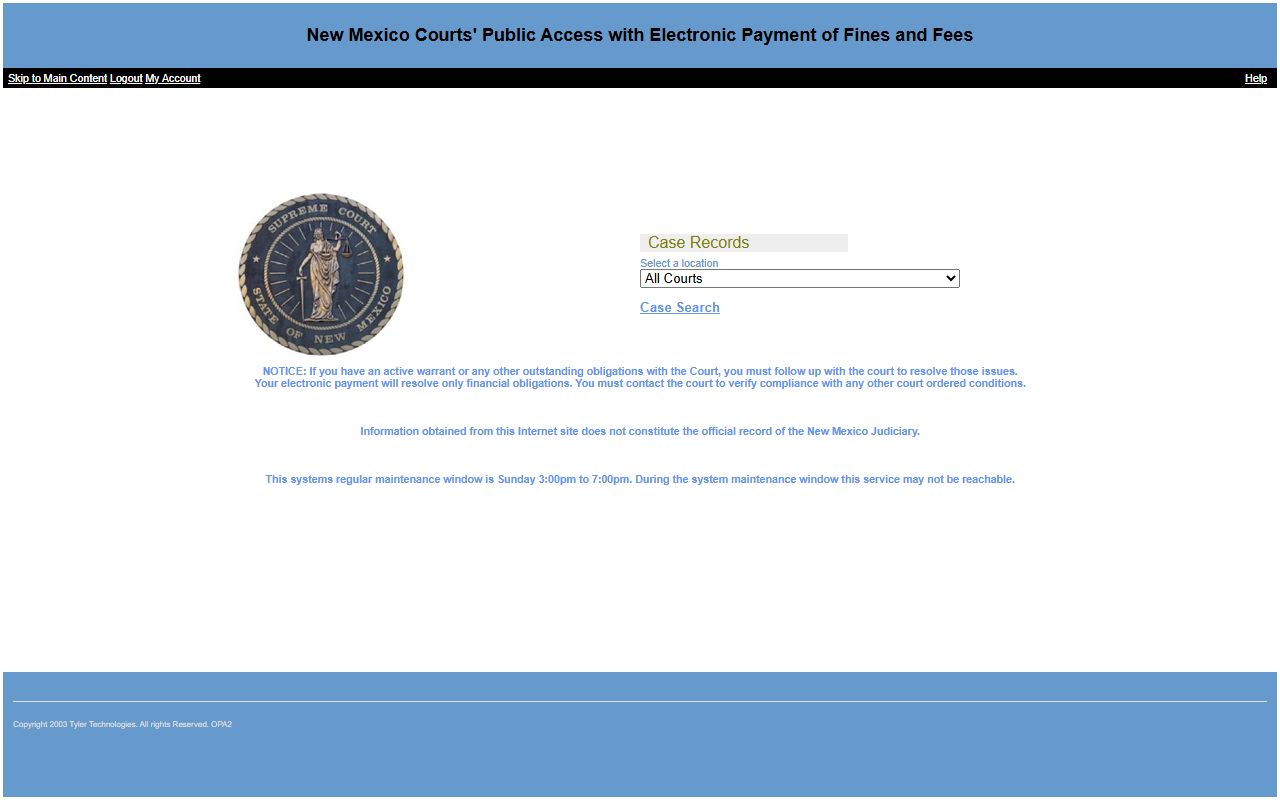 Rio Arriba County court records Odyssey public access portal