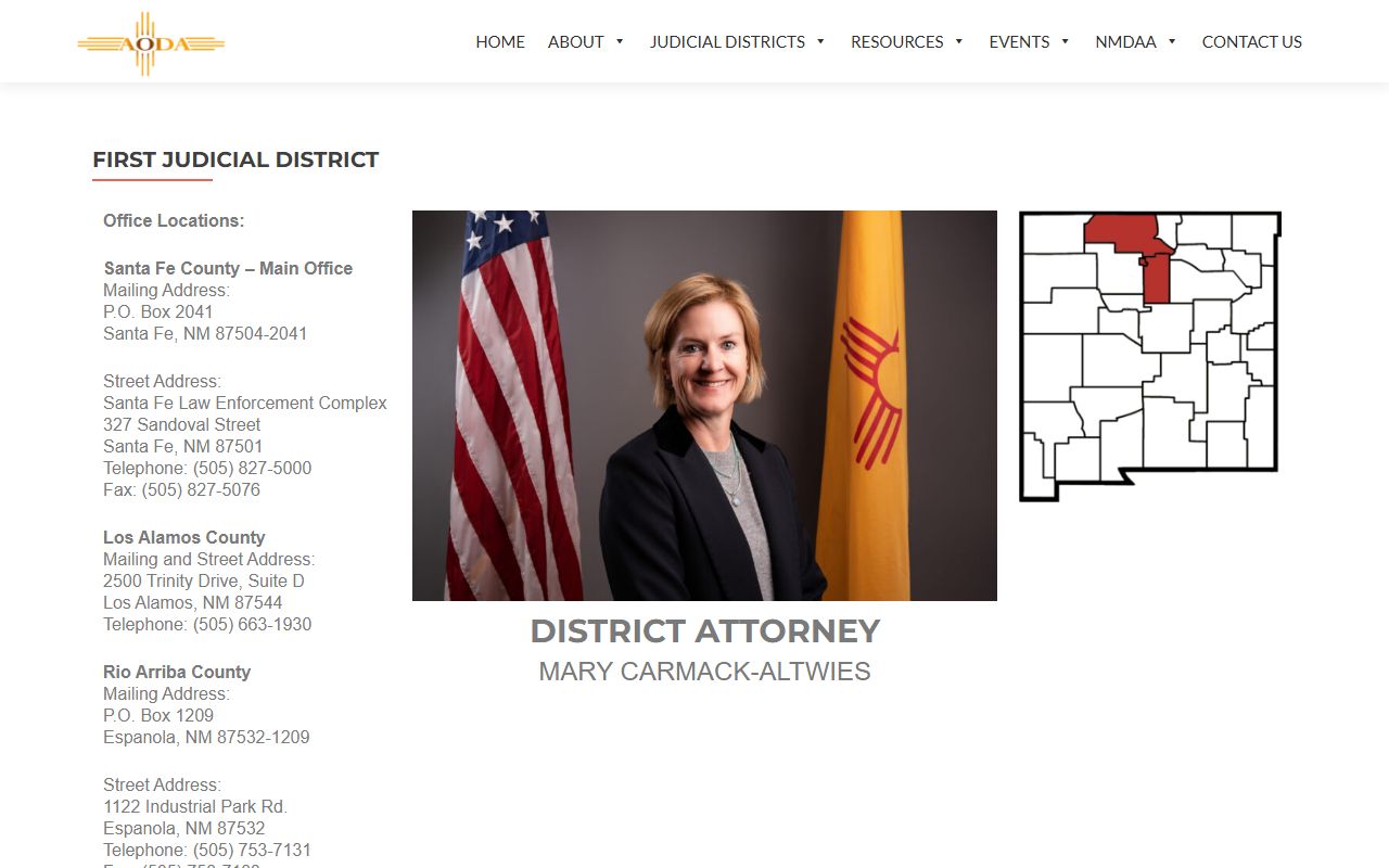 Rio Arriba County District Court First Judicial District Attorney information