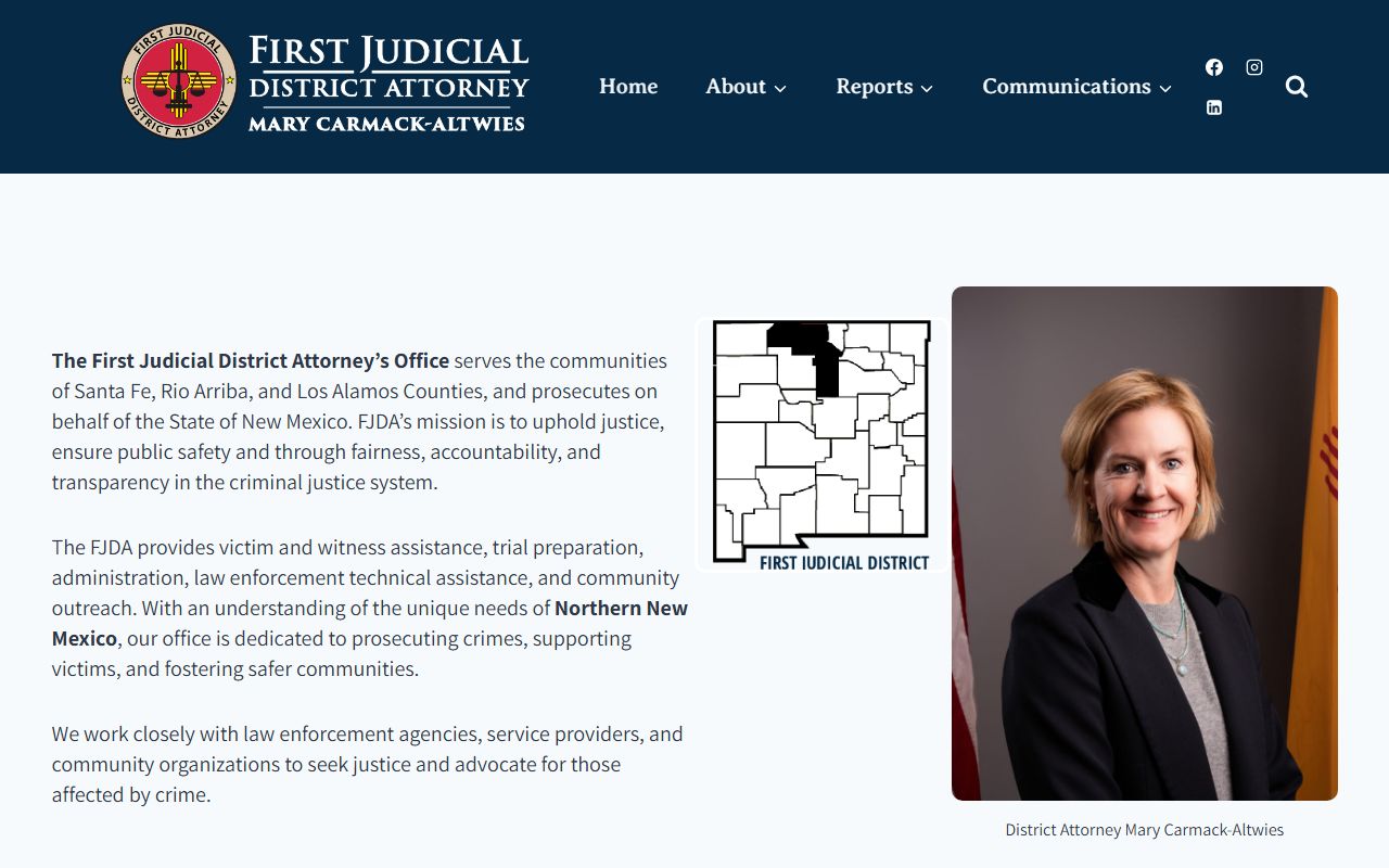 Rio Arriba County District Court First Judicial District Attorney website
